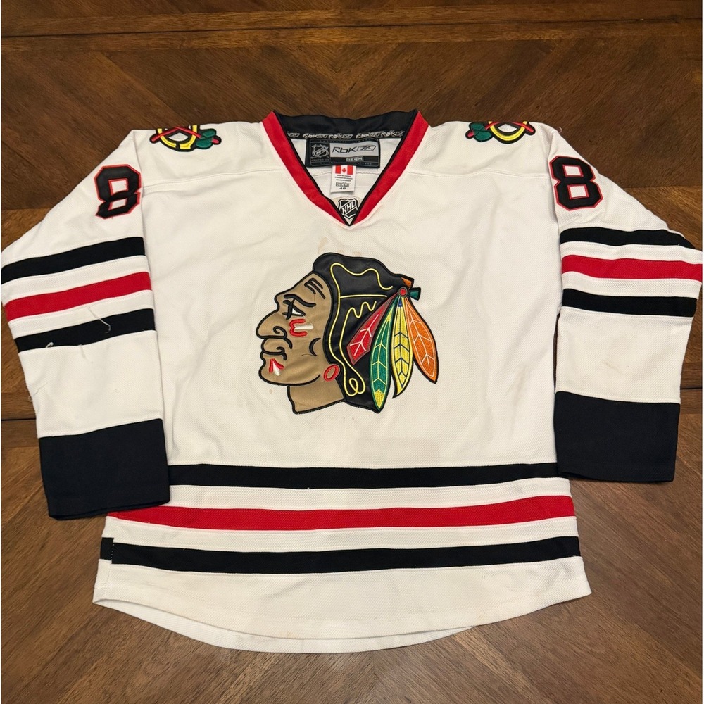 Reebok CCM Chicago Blackhawks Patrick Kane 88 Hockey Jersey White Mens 48 NHL